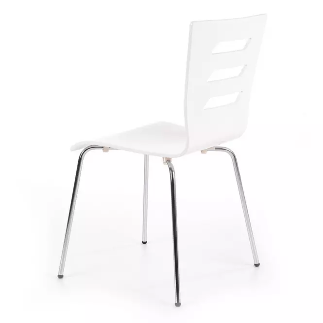 Szék K155 fém/fa fehér 46x47x85