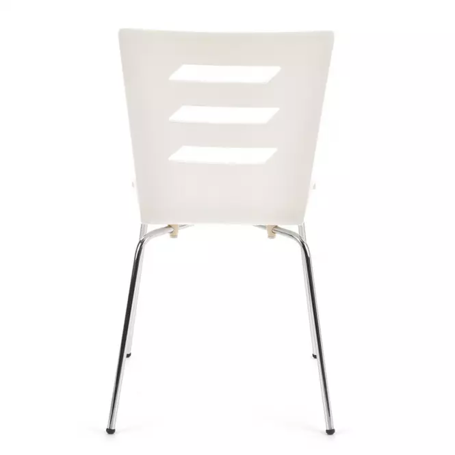 Szék K155 fém/fa fehér 46x47x85