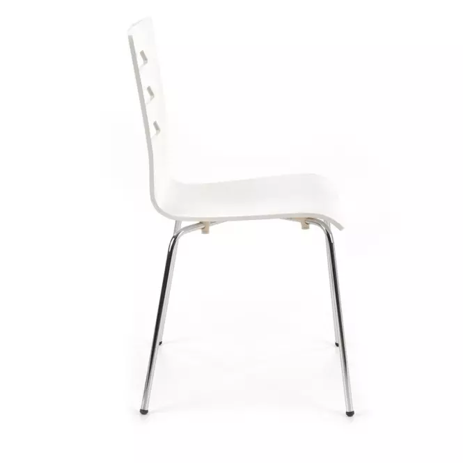 Szék K155 fém/fa fehér 46x47x85