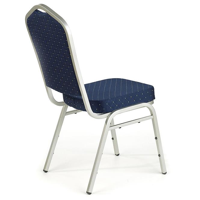 Szék K66S fém/szövet strieborná/kék 45x59x93