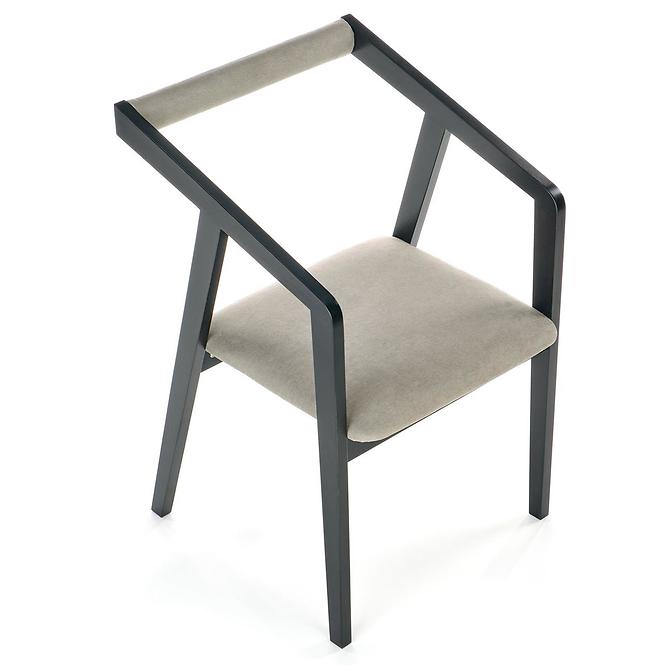 Szék Azul fa/velvet fekete/hamu 50x53x79