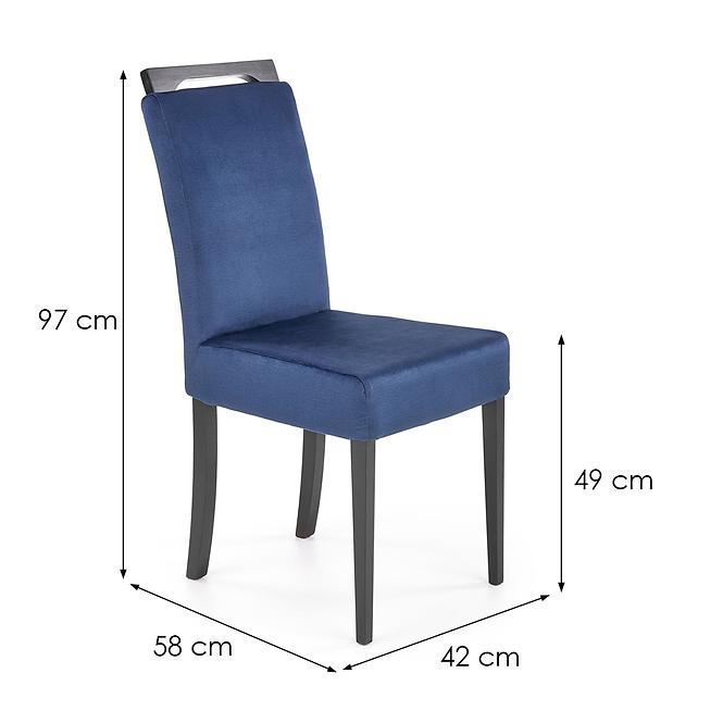 Szék Clarion 2 fa/velvet fekete/monolit 77