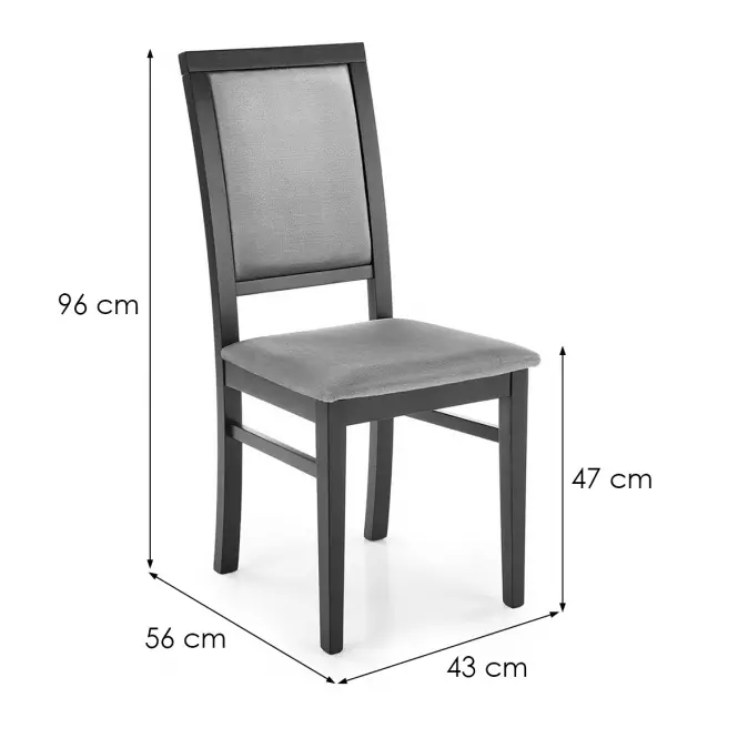 Szék Sylwek 1 fa/velvet fekete/monolit 85