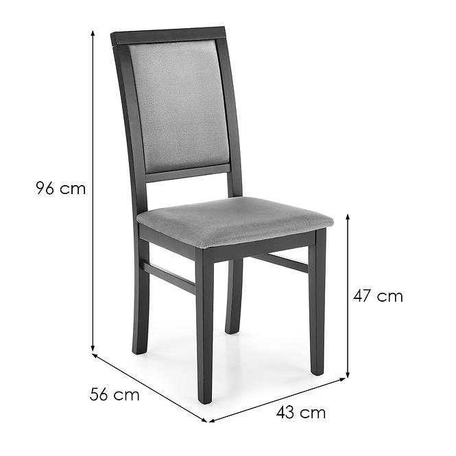 Szék Sylwek 1 fa/velvet fekete/monolit 85