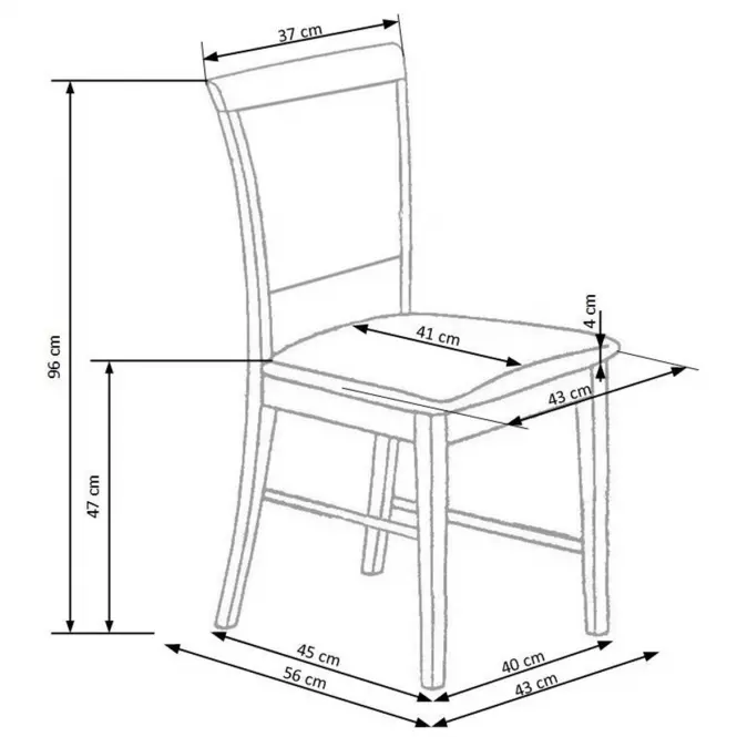 Szék Sylwek 1 fa/velvet fekete/monolit 37