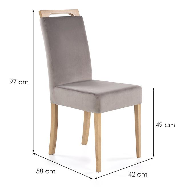 Szék Clarion fa/velvet tölgy/riviera 91 47x59x99