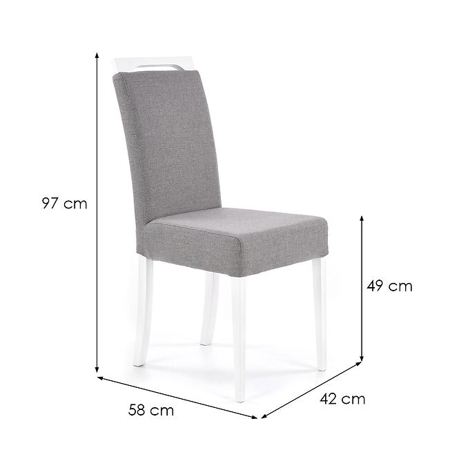 Szék Clarion fa/velvet fehér/inari 91 47x59x99