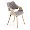 Szék K396 fa/velvet világos tölgy/hamu 56x55x77