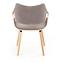Szék K396 fa/velvet világos tölgy/hamu 56x55x77,5