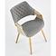 Szék K396 fa/velvet világos tölgy/hamu 56x55x77,6