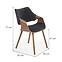 Szék K396 fa/velvet dió/fekete 56x55x77,13