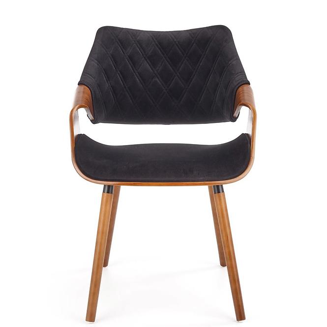 Szék K396 fa/velvet dió/fekete 56x55x77