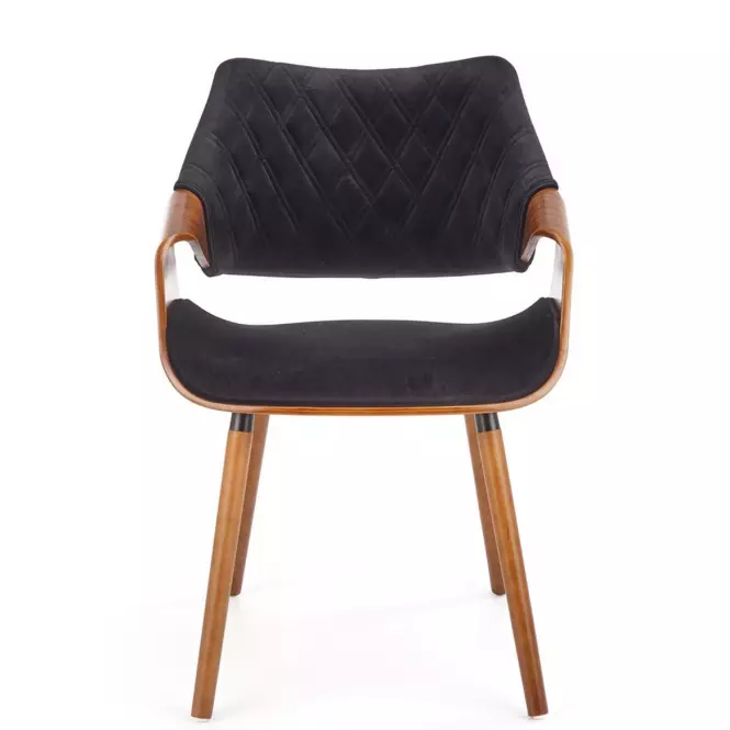 Szék K396 fa/velvet dió/fekete 56x55x77,2