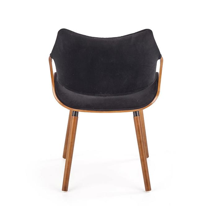 Szék K396 fa/velvet dió/fekete 56x55x77