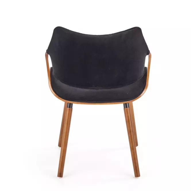 Szék K396 fa/velvet dió/fekete 56x55x77,3