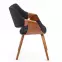 Szék K396 fa/velvet dió/fekete 56x55x77,4