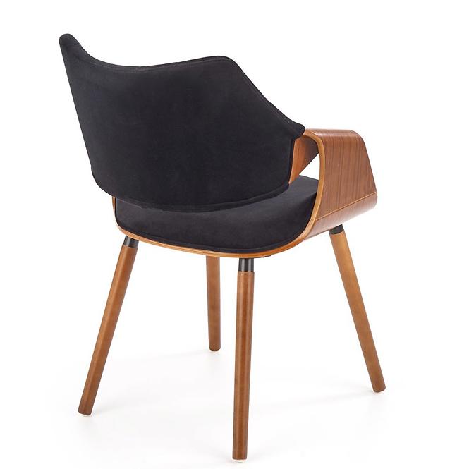 Szék K396 fa/velvet dió/fekete 56x55x77