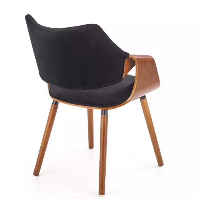Szék K396 fa/velvet dió/fekete 56x55x77,5