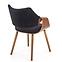 Szék K396 fa/velvet dió/fekete 56x55x77,5