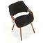Szék K396 fa/velvet dió/fekete 56x55x77,6