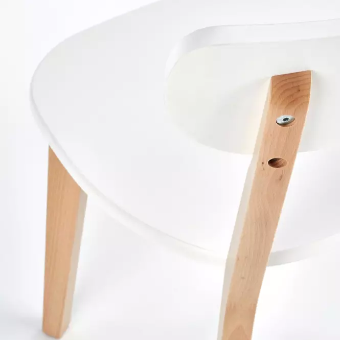 Szék Buggi fa/MDF fehér 45x50x81