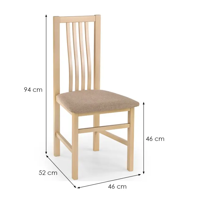 Szék Paweł fa/szövet sonoma/inari 23 46x52x94,3