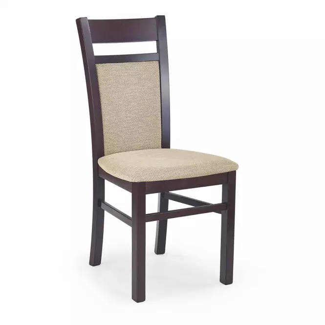 Szék Gerard 2 fa/szövet sötét dió/torent beige