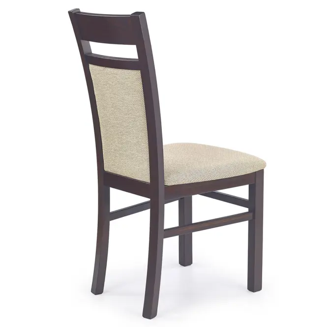 Szék Gerard 2 fa/szövet sötét dió/torent beige,2