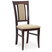 Szék Konrad fa/szövet sötét dió/torent beige