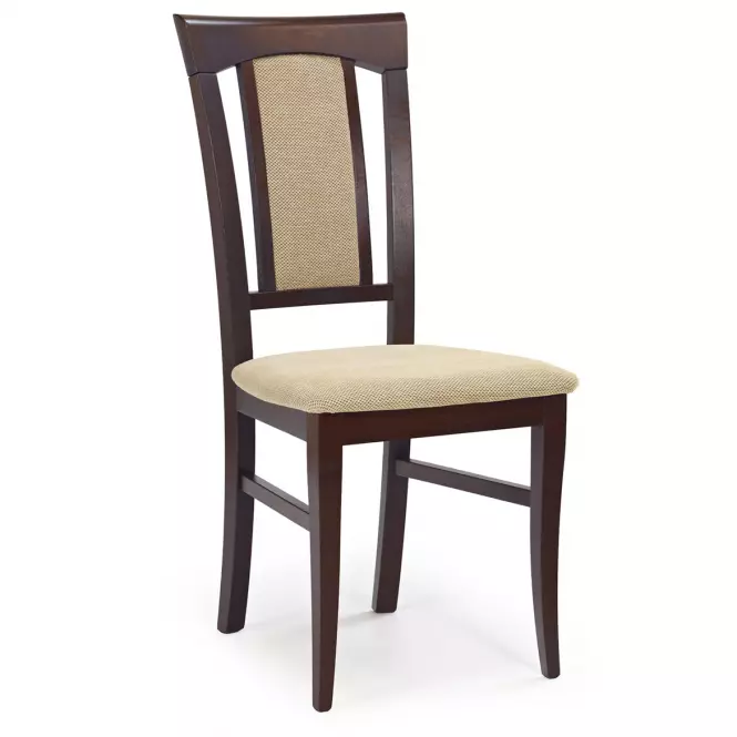 Szék Konrad fa/szövet sötét dió/torent beige