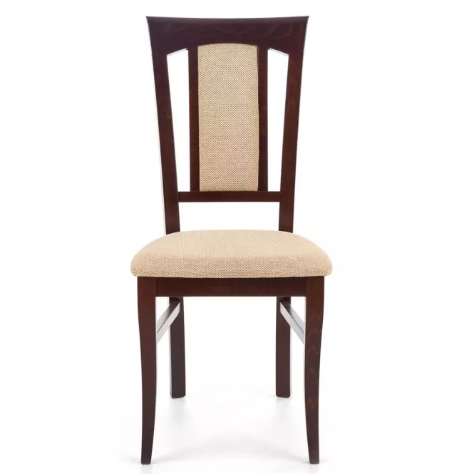 Szék Konrad fa/szövet sötét dió/torent beige