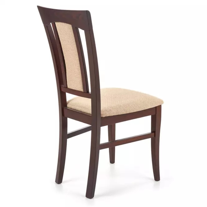Szék Konrad fa/szövet sötét dió/torent beige
