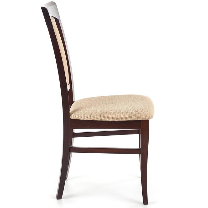 Szék Konrad fa/szövet sötét dió/torent beige