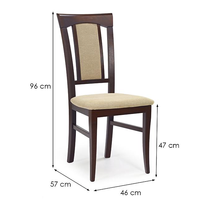 Szék Konrad fa/szövet sötét dió/torent beige