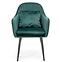 Szék K464 velvet/fém sötét  zöld  58x59x84,2