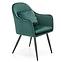 Szék K464 velvet/fém sötét  zöld  58x59x84,5