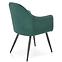 Szék K464 velvet/fém sötét  zöld  58x59x84,6