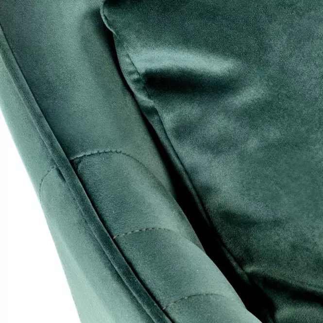 Szék K464 velvet/fém sötét  zöld  58x59x84