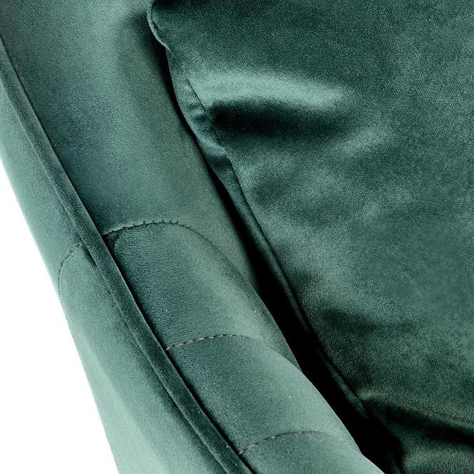 Szék K464 velvet/fém sötét  zöld  58x59x84