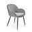 Szék K480 velvet/fém hamu 59x59x79