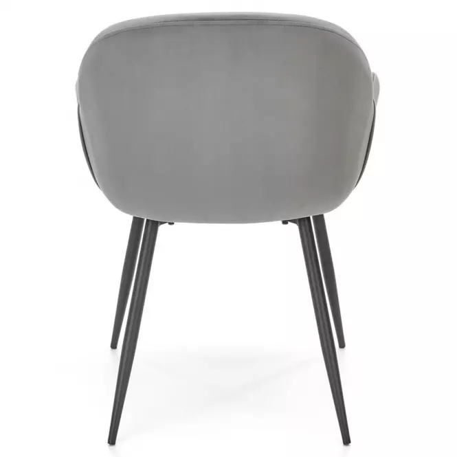 Szék K480 velvet/fém hamu 59x59x79
