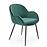 Szék K480 velvet/fém sötét  zöld 59x59x79