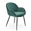 Szék K480 velvet/fém sötét  zöld 59x59x79