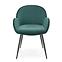 Szék K480 velvet/fém sötét  zöld 59x59x79,2