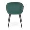 Szék K480 velvet/fém sötét  zöld 59x59x79,4