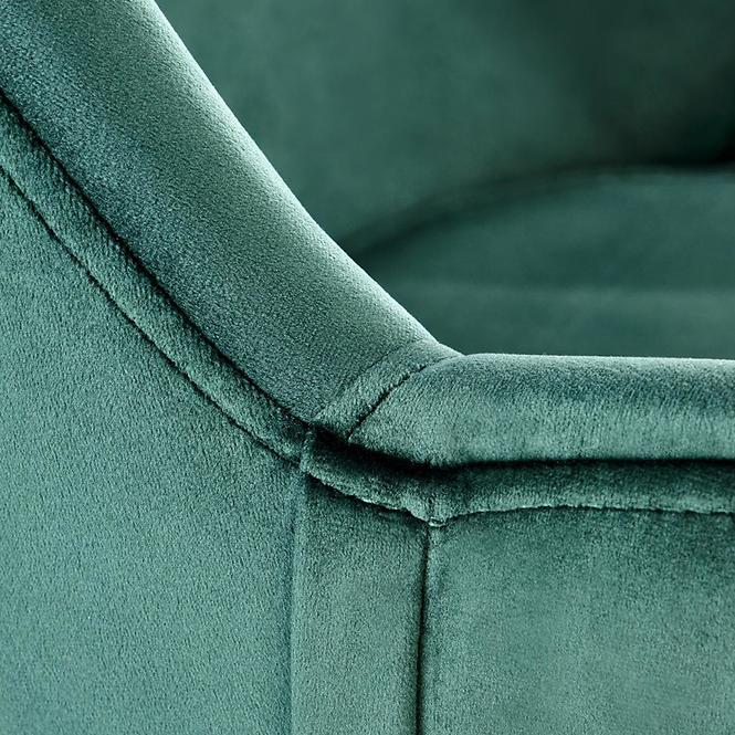 Szék K480 velvet/fém sötét  zöld 59x59x79,6