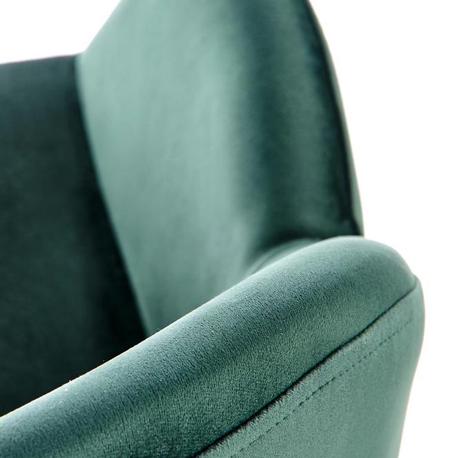 Szék K480 velvet/fém sötét  zöld 59x59x79