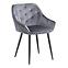 Szék K487 velvet/fém hamu 56x65x81