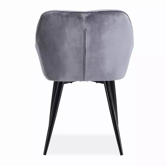 Szék K487 velvet/fém hamu 56x65x81,4