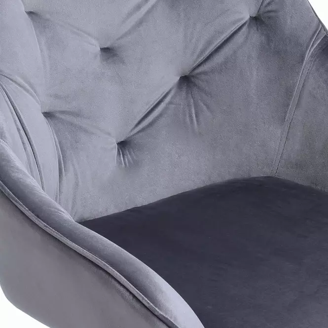 Szék K487 velvet/fém hamu 56x65x81,5